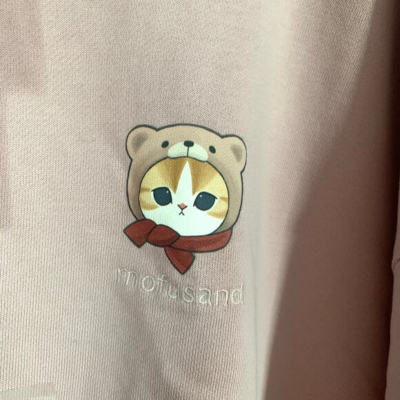 Mofusand Uniqlo Collab Printed Embroidered Sweatshirt in Pink XL - Picture 4 of 8